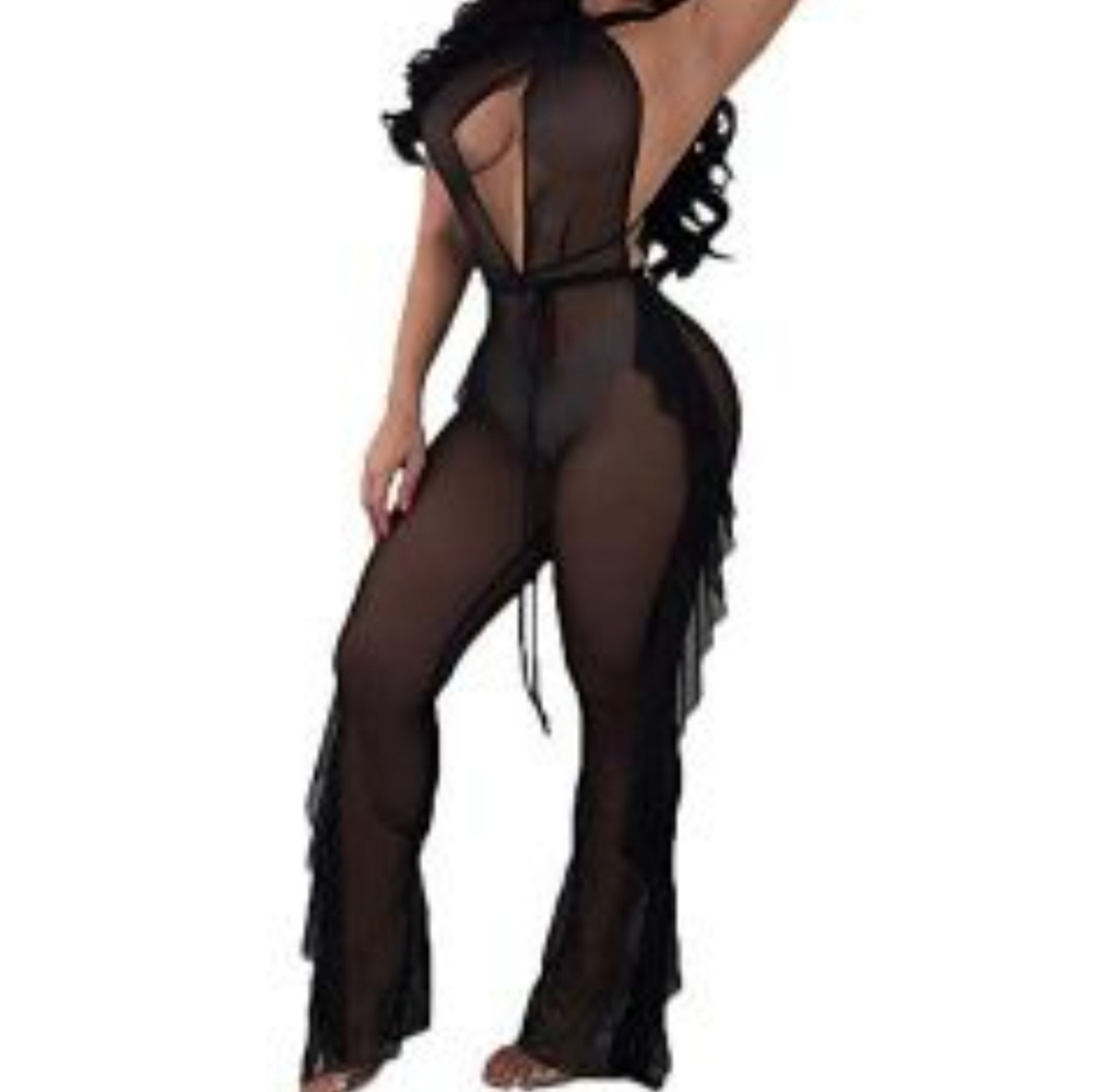Sheer Black Jumpsuit
